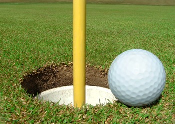 This photo of a golf ball (that didn't quite make it into the cup!) was taken by photographer Brad Harrison of Pierceland, Canada.